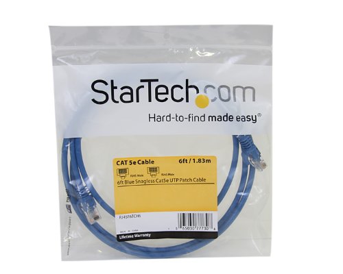6 ft Blue Snagless Cat5 UTP Patch Cable - Image 3