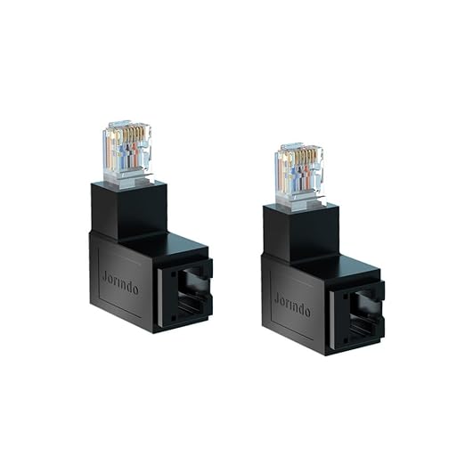 2PCS 90-Degree Down RJ45 Adapter Male to Female by Strhowill