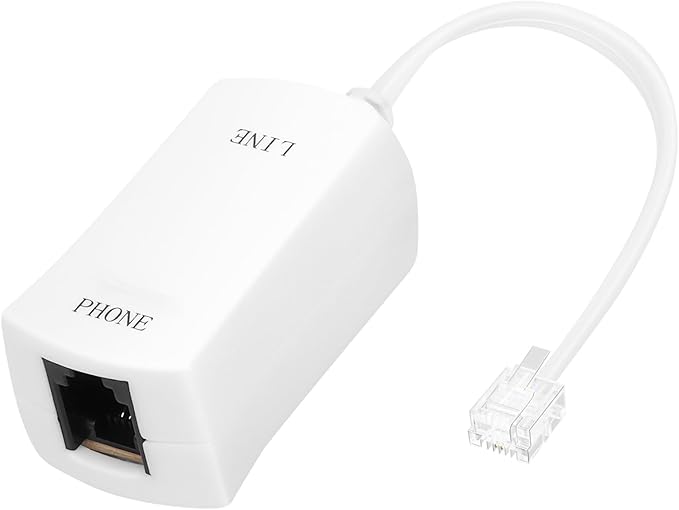 Uvital DSL Filter for Landline Phone, 1 Pack DSL Modem Phone Filter Adapter by Uvital