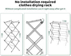 BAKON Space Saving Foldable Clothes Drying Rack, Extendable Rustproof Laundry - Image 5