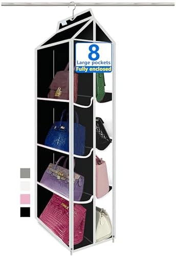 Purse Organizer for Closet, Heavy Duty Hanging Handbag Storage by Zebricolo