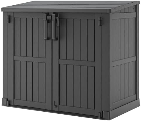 36 Cu Ft Resin Outdoor Storage Shed, Weatherproof Horizontal Outdoor Storage by WTFGO