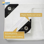 GUARD SHIELD Tarps Heavy Duty Waterproof 10x10 Feet White Poly Tarp Cover - Image 2