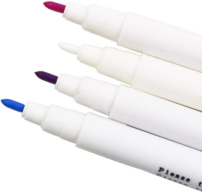 TopHomer Water Erasable Fabric Marking Pen Temporary Marking Auto-Vanishing Pen Fabric Markers Pen Colorful Water Soluble Ink for Dressmaking, Handicraft, Embroidery, Artificial Flowers(Rink)