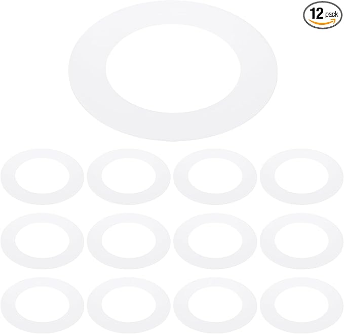 PATIKIL 3.6" ID 5" OD Plastic Trim Ring, Translucent Matte White by PATIKIL