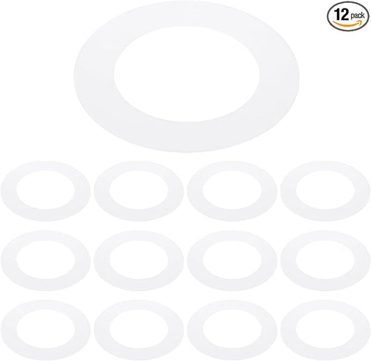 PATIKIL 3.6" ID 5" OD Plastic Trim Ring, Translucent Matte White by PATIKIL
