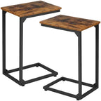 AMHANCIBLE C Shaped End Table Set of 2, Couch Side Table that Slide Under by AMHANCIBLE