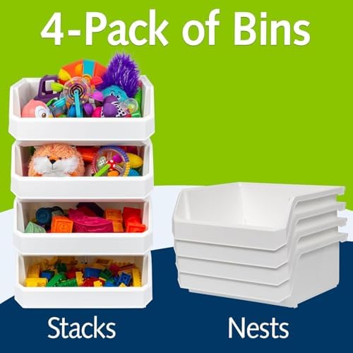 ReadySpace Extra Large Stackable Plastic Storage Bins - Image 4