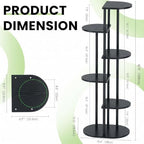 Tiered Plant Stand Indoor, Tall 6 Tier 7 Potted Wooden Plant Shelf - Image 2