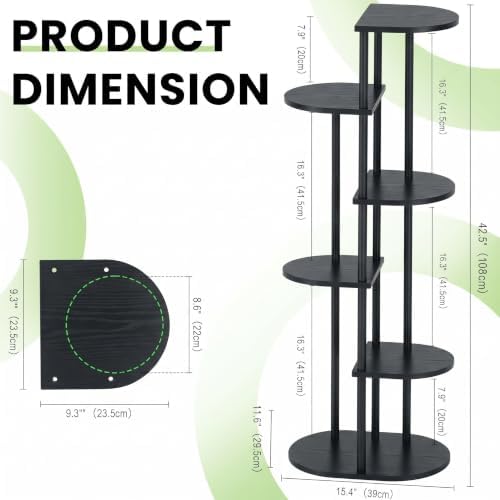 Tiered Plant Stand Indoor, Tall 6 Tier 7 Potted Wooden Plant Shelf - Image 2