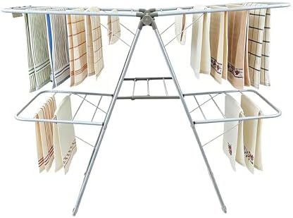 Clothes Drying Rack, Foldable 2-Level Laundry Racks by Unknown