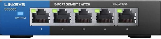 Linksys SE3005: 5-Port Gigabit Ethernet Unmanaged Switch, Computer Network by Linksys