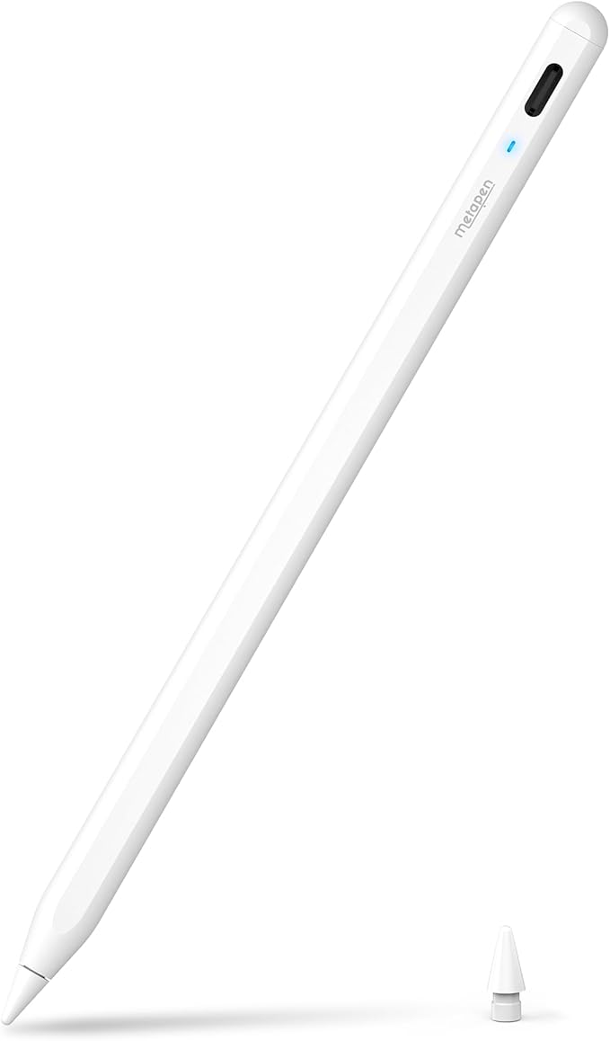 Metapen A8 iPad Pencil for Apple iPad 2018-2026, 4Min Fast Charge, Palm by metapen