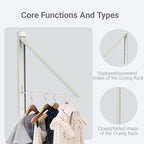 Wall Mounted Clothes Drying Rack, 65LB Folding Laundry Rack - Image 4