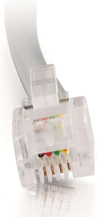 C2G RJ11 Modem Cable, Ethernet Network Cable, 7 Foot DSL Cable, C2G 02970 - Image 2
