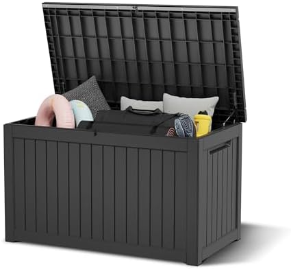KAMABOKO Outdoor Storage Box, 280 Gallon Deck Box Outdoor Waterproof by KAMABOKO