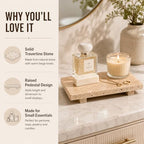 Travertine Vanity Riser for Soap & Perfume 9.84 in - Image 5
