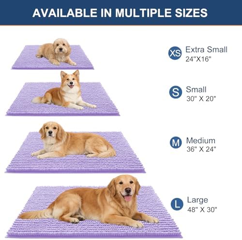 OLANLY Dog Door Mat for Muddy Paws 59x24, Extra Absorbent Chenille Mud Mat - Image 2