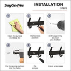 Coat Rack Wall Mount – 17 Inch Stainless Steel Hook Rail - Image 7