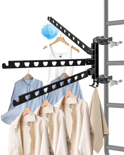 RV Clothes Drying Rack 180° Swivel Arms 90° Fold-Up by Unknown