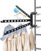 RV Clothes Drying Rack 180° Swivel Arms 90° Fold-Up by Unknown