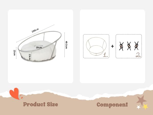 Kate Newborn Photography Props Stainless Steel Stand - Image 3