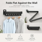 Retractable Wall Mounted Clothes Drying Rack, Rustproof Steel Drying Rack - Image 2