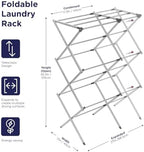BLACK+DECKER 3 Tier Expandable Collapsing Foldable Laundry Rack - Image 2