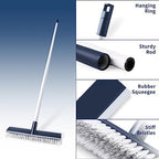 BOOMJOY Floor Scrub Brush with 57" Long Handle, 2 in 1 Scrape and Brush - Image 6