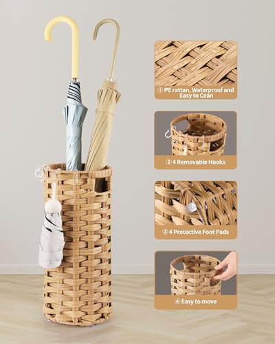 Rattan Umbrella Stand, Umbrella Holder - Image 6