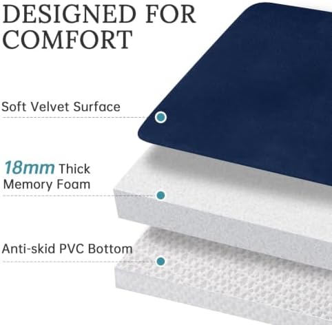 HUXMEYSON 3-Piece Memory Foam Bathroom Rug Set - Image 4