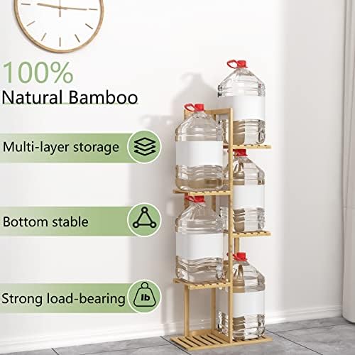 Laiensia Bamboo 5 Tier 6 Potted Plant Stand Rack Multiple Flower Pot Holder - Image 6