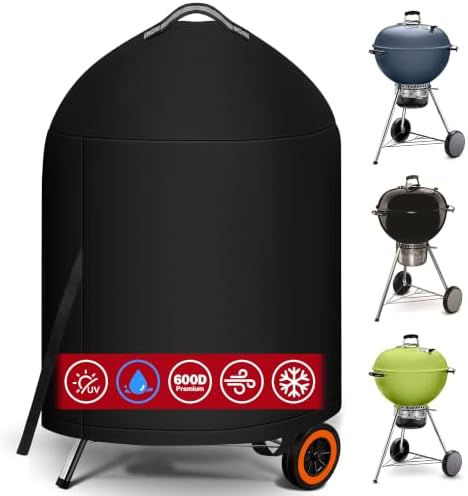 i COVER Grill Cover for Weber 22 Inch Charcoal Kettle- 600D BBQ Cover by iCOVER