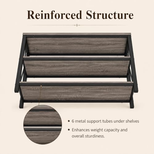 BON AUGURE 47In Entryway Table, 3-Tier Shelf Sofa Console Table - Image 5