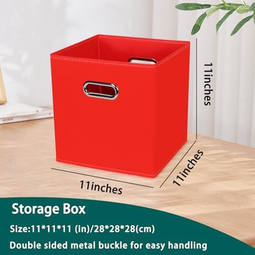 Black Foldable Storage Cubes Bins, Fabric Storage Box Cubes Organizer Baskets - Image 2