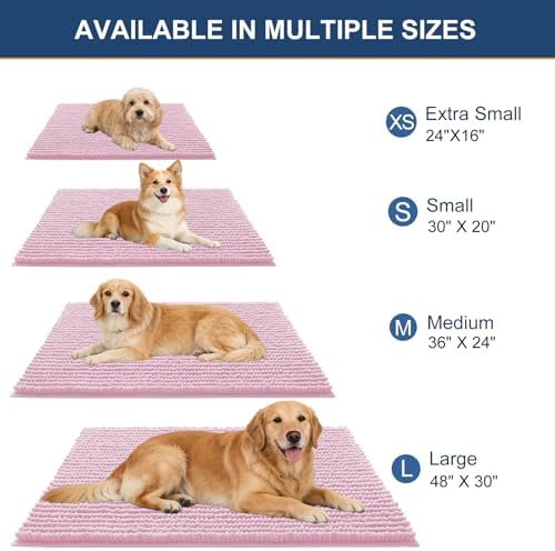 OLANLY Dog Door Mat for Muddy Paws 34x21, Extra Absorbent Chenille Mud Mat - Image 2