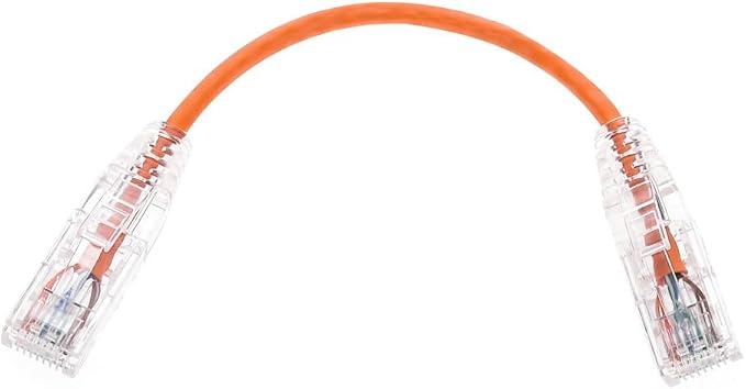 Monoprice Cat6 6in Orange Component Level Patch Cable UTP 28AWG 550MHz Pure - Image 4