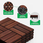 IDZO Interlocking Acacia Deck Tiles 9.6 SQFT - Image 3