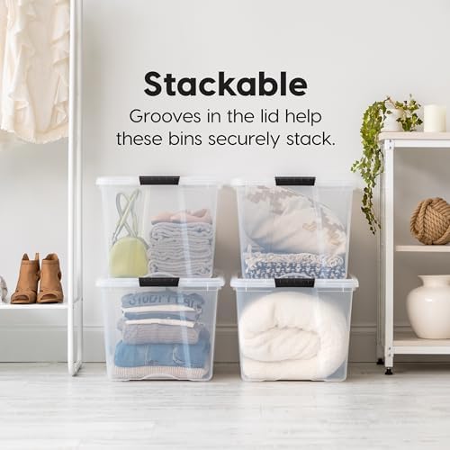 IRIS USA 4-Pack 72 Quart Storage Bins - Image 4