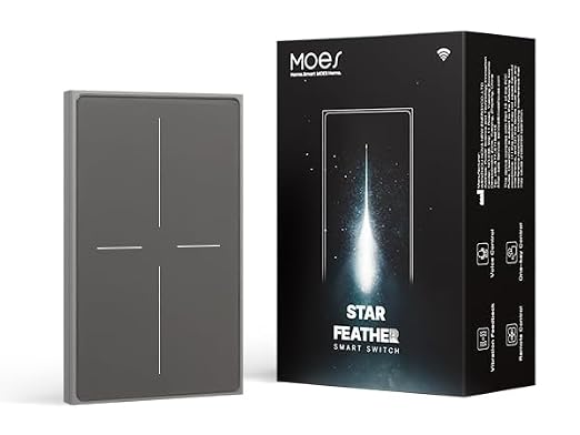 MOES Full Touch Smart Switch, SF Wall Light Switch, Neutral Wire Required by MOES