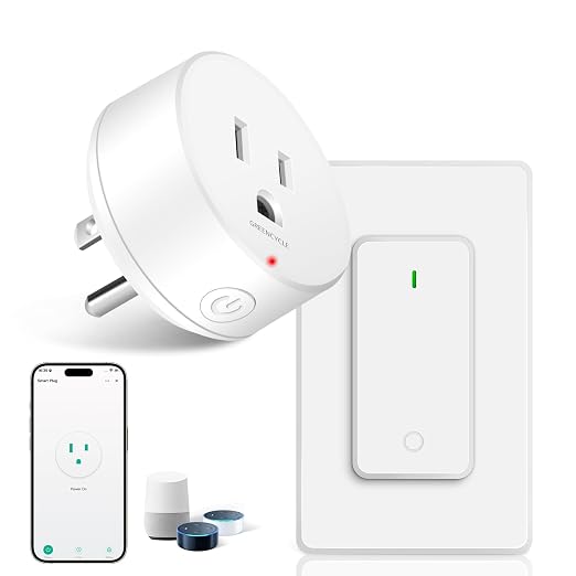 WiFi Smart Outlet Plug with Remote, Compatible with Alexa and Google Home via by greencycle