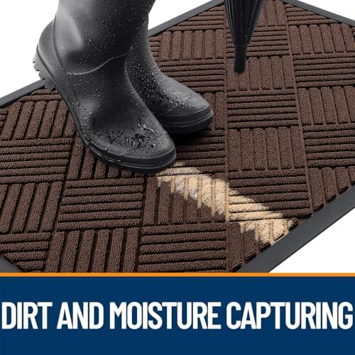 OLANLY Front Door Mat Outside Entrance, Waterproof Heavy-Duty Doormat - Image 4