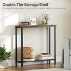 YATINEY Narrow Console Table, 2-Tier Small Sofa Table, 29.5" Thin Entryway - Image 5
