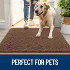OLANLY Dog Door Mat for Muddy Paws 50x30, Super Absorbent Chenille Mud Mat - Image 6