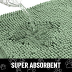Smiry Dog Door Mat for Muddy Paws, Absorbent Non Slip Dirt Trapper - Image 5