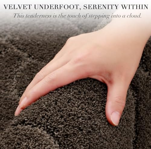 BSICPRO Large Bathroom Rugs Runner, 24x59 Scalloped Bath Mats - Image 3