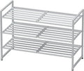 Simple Houseware 3-Tier Stackable Metal Panel Shoe Rack by SimpleHouseware