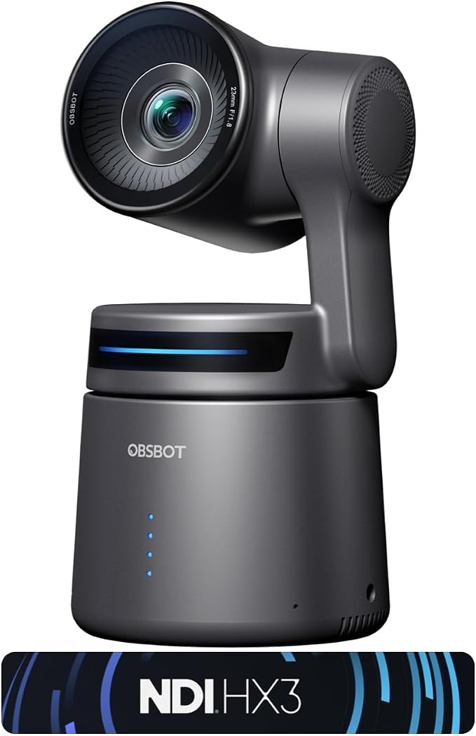 OBSBOT Tail Air NDI Streaming Camera 4K, AI Tracking PTZ Camera by OBSBOT