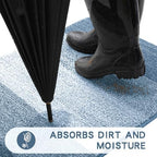 Kitinjoy Indoor Outdoor Door Mat, 44x24 Non-Slip Dirt Trapper Doormats - Image 2