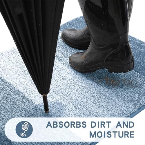 Kitinjoy Indoor Outdoor Door Mat, 50x30 Non-Slip Dirt Trapper Doormats - Image 2